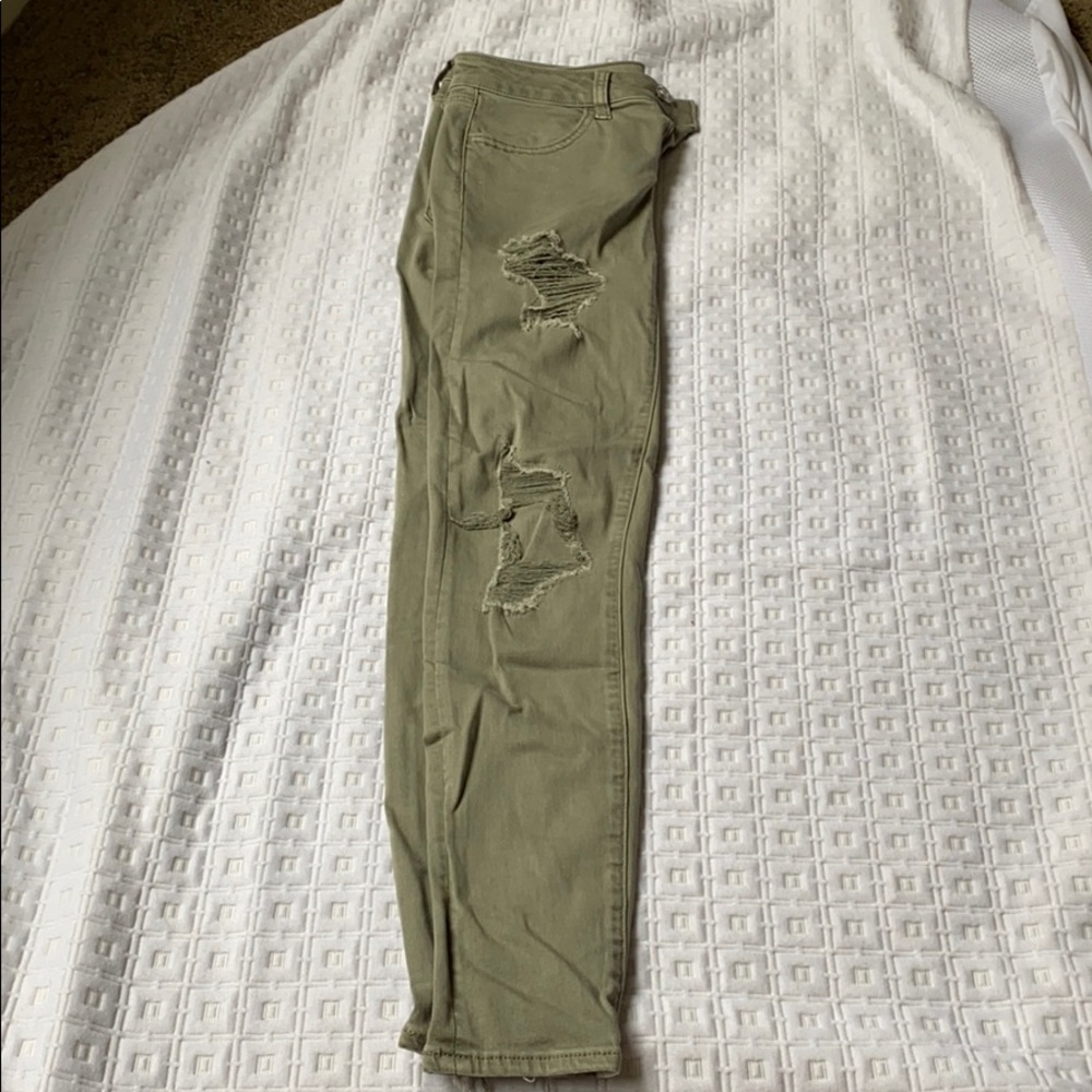 Green American Eagle next level stretch jeans